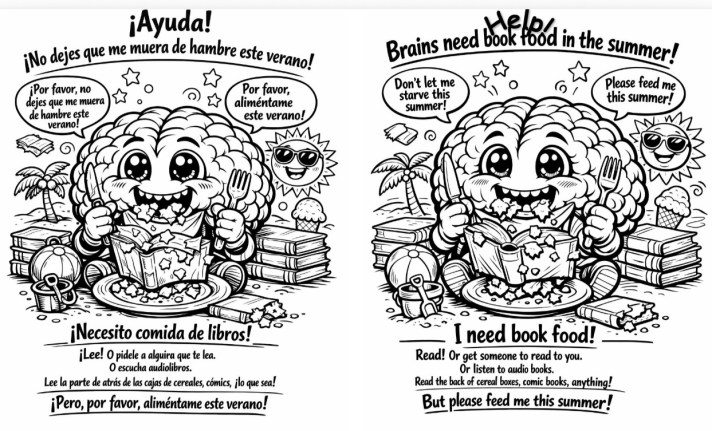 Brain needs book food.